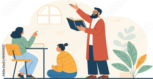 Religious Teacher Icon Demonstrating Scripture