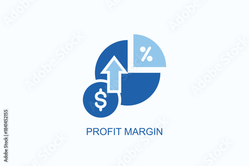 Profit Margin Icon Or Logo Isolated Vector Illustration