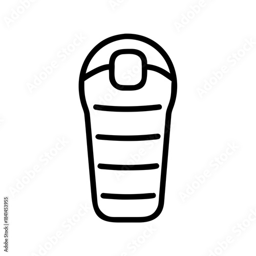 Volunteer sleeping bag icon transparent background