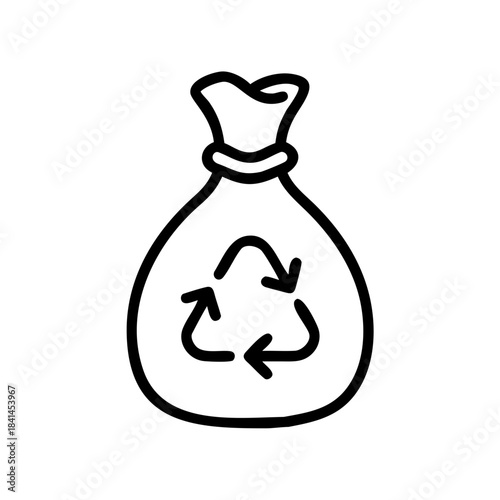 Volunteer trash bag icon transparent background