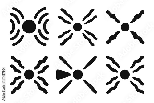 The image is a series of black and white drawings of various shapes and sizes