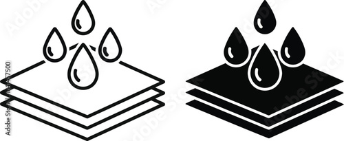 Liquid Absorption Material Comparison Vector