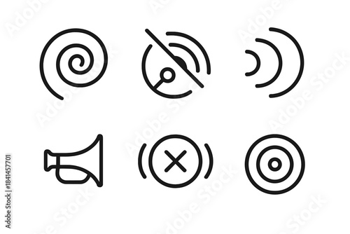 Set of icons for a music app