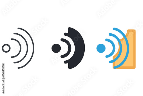 Three different shapes, each with a different color