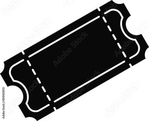 Blank Event Ticket Stub Vector Illustration