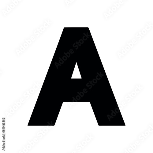 A litter alphabet silhouette icon vector illustration on white background