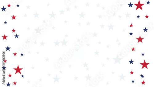 Stars in Red, White, and Blue Fill the Background for a Festive Celebration or Event Designed to Honor National Pride and Unity