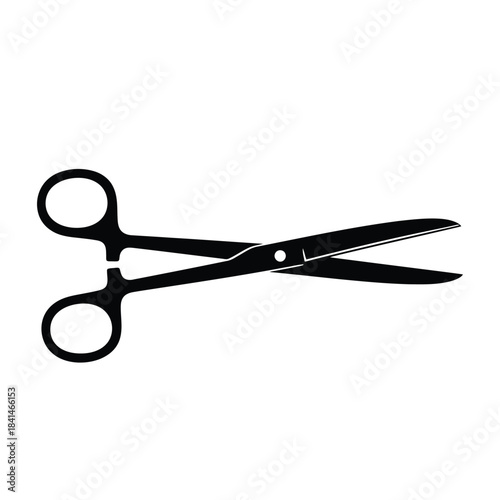 Black silhouette of scissors