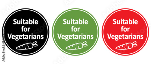  Suitable for Vegetarians badge,  Suitable for Vegetarians stamp,  Suitable for Vegetarians logo