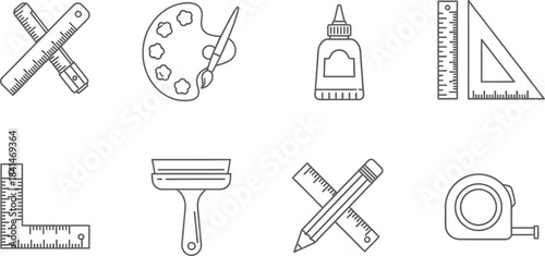 Collection of stationery and art supplies for creative projects