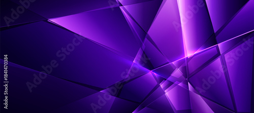 Abstract Purple Geometric Background with Light Effects Diagonal Stripe