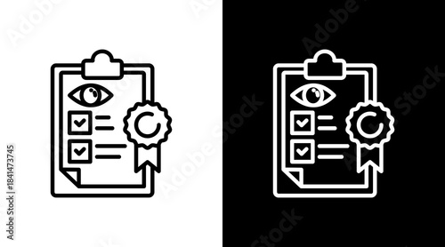 Policy Review Icon For Design Elements