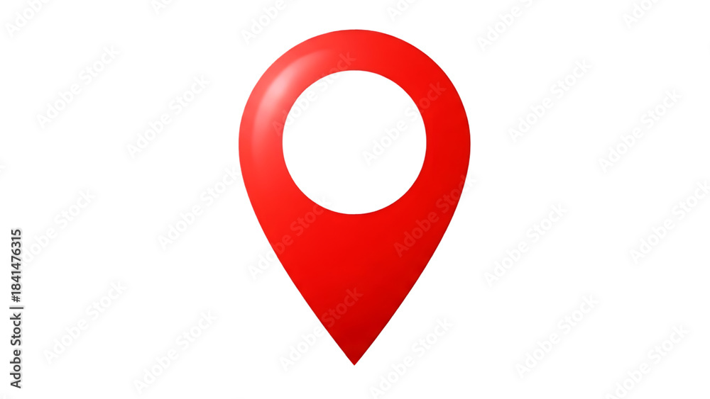 Fototapeta premium Red Location Pin Icon for Maps and Navigation