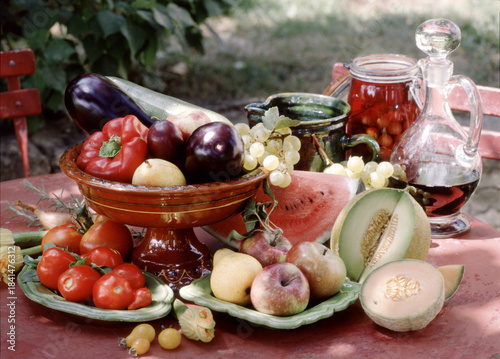 Table de fruits et légumes