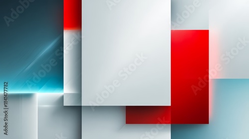 White and red background with a blue and white square in the middle. The background is a collage of different shapes Free Download White and red background with a blue and white square in the middle. The background is a collage of different shapes - GFXLoad