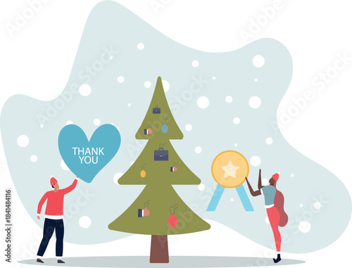 Employee appreciation, giving thank you or recognition award to best employees, gratitude or grateful support, thankful concept.life and employment of people.