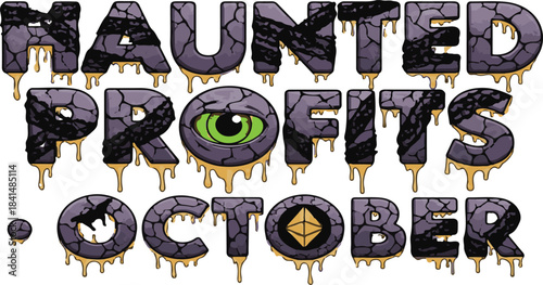 Haunted Profits October Halloween Financial Design