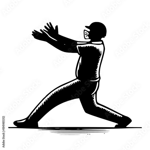 Professional Cricketer Graphic Design