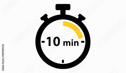 Ten minute timer icon showing time remaining