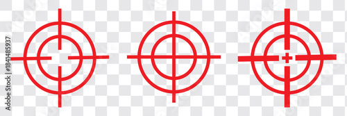 Gun target icon collection. Vector illustration. Focus icon symbols. app and web UI solid and line icon