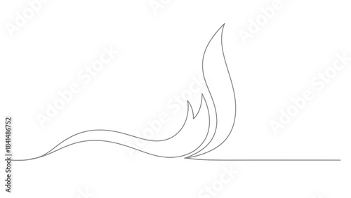 Line Art of a stylized plant: a minimalist drawing of a graceful plant, celebrating the harmony of lines. The artwork's purity and understated elegance evoke a sense of calm