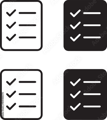 Isolated To Do List icon, to do list tasks, checklist to do list, minimal black outline, thin stroke vector, editable design, modern ui element, buyer focused to do list icon