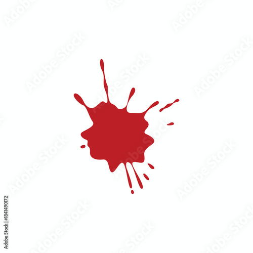 Abstract red blood splash vector pack for graphic design. Use this isolated paint splatter effect for horror, crime, injury, or Halloween-themed projects