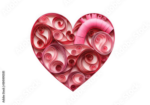 Paper quilling heart decorative artwork