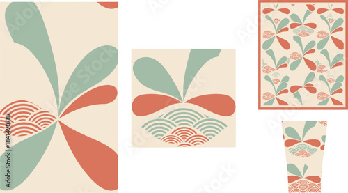 Abstract geometric composition with vibrant color gradients and clean lines suitable for modern graphic design projects and digital art