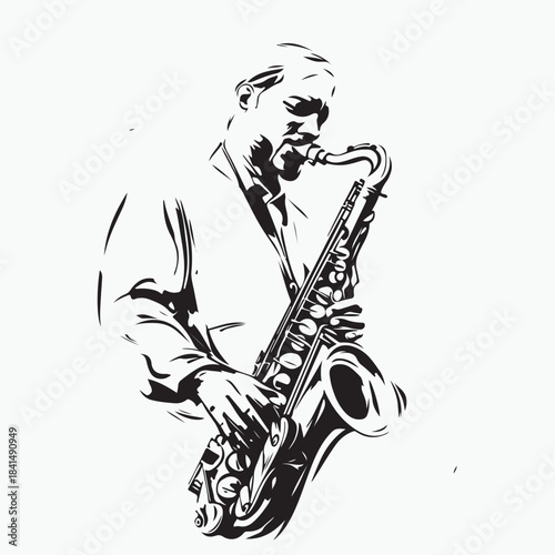 man with saxophone