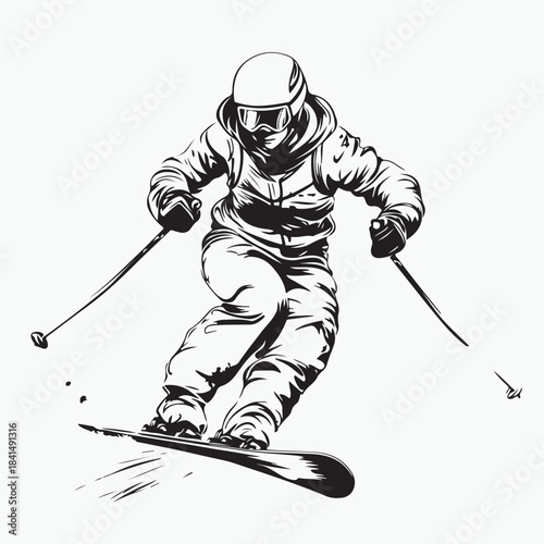 skier on a ski slope
