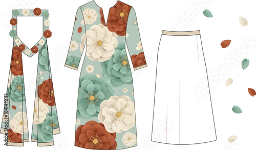 Abstract geometric composition with vibrant red green and blue elements showcasing a clean modern design with helvetica and courier typography suitable for digital and print applications