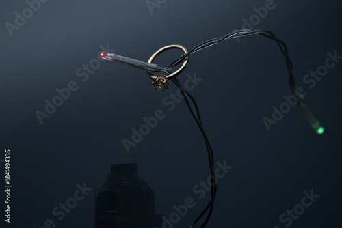 A ring with zirconia