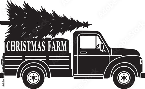 Santa Claus hat and beard silhouette Christmas holiday
