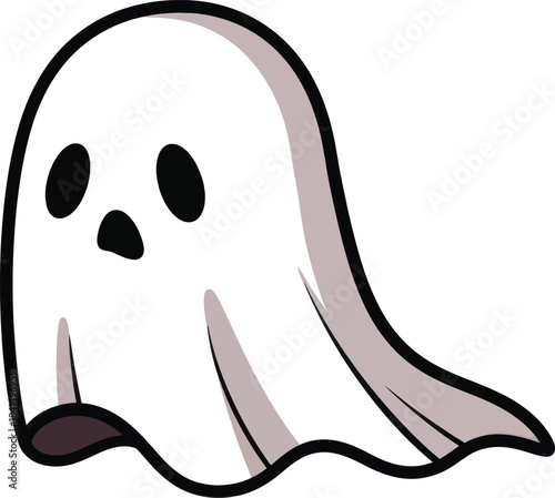 Cute ghost cartoon illustration