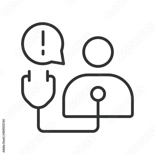 Early detection icon in line design. oncology screening, diagnosis, cancer awareness, pathology, treatment, prevention on white background vector. cancer screening editable stroke icon