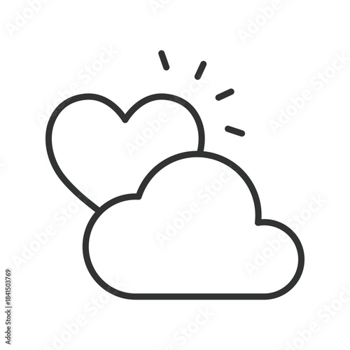 Hope icon in line design. cancer awareness, support, positivity, oncology care, patient wellbeing, inspiration on white background vector. cancer awareness editable stroke icon