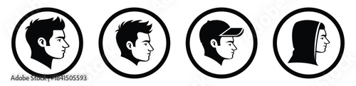 Avatar and Profile Silhouette Collection in Vector   illustration.