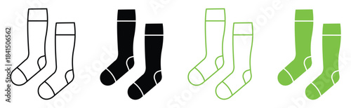 Socks Set Featuring Cotton, Wool, and Doodle Designs.