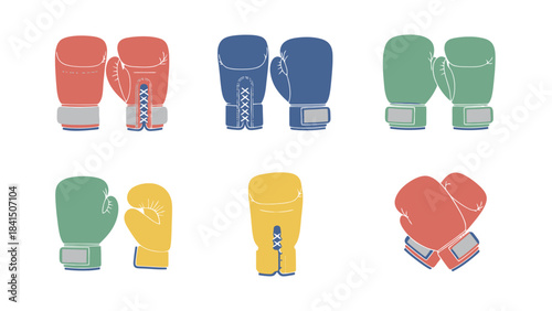 Vibrant Sports Gloves Set Fitness Training Combat Gear Collection