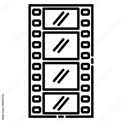 Film slide vector for editing movie