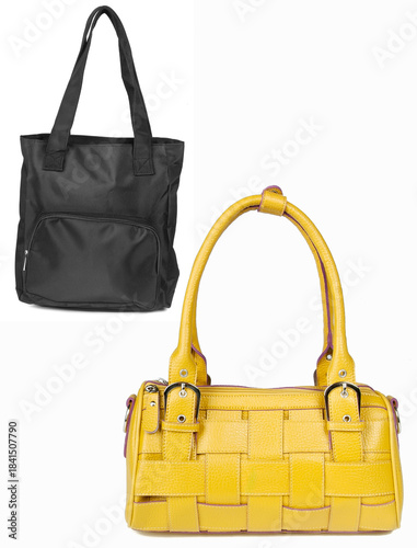 A small handbag with a textured front flap, a short shoulder strap, and a butterfly-shaped metal detail on the front.