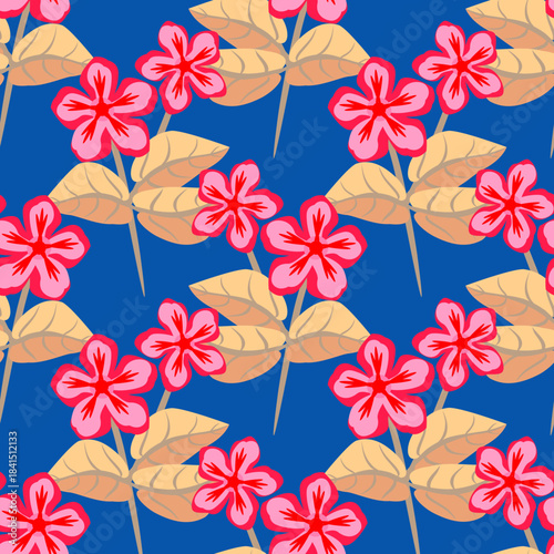 Vector - flower bouquet in color seamless pattern.
