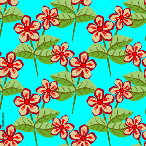 Vector - flower bouquet in color seamless pattern.