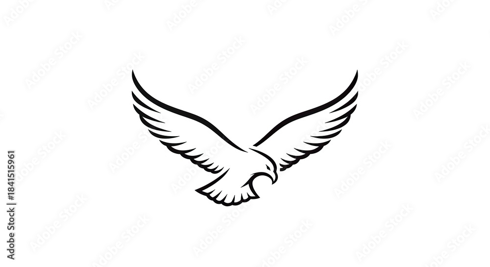 Fototapeta premium Eagle in Flight - A Symbol of Freedom and Power.