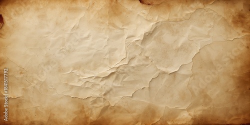 Wrinkled aged paper surface serving as a backdrop for editorial content or document layout