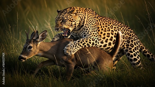 🐆 Savage Hunter: Leopard Takes Down Deer