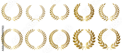 set of golden wheat, Wheat vector gold	