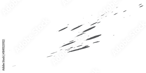 Abstract streaks of dark gray paint on a white background.