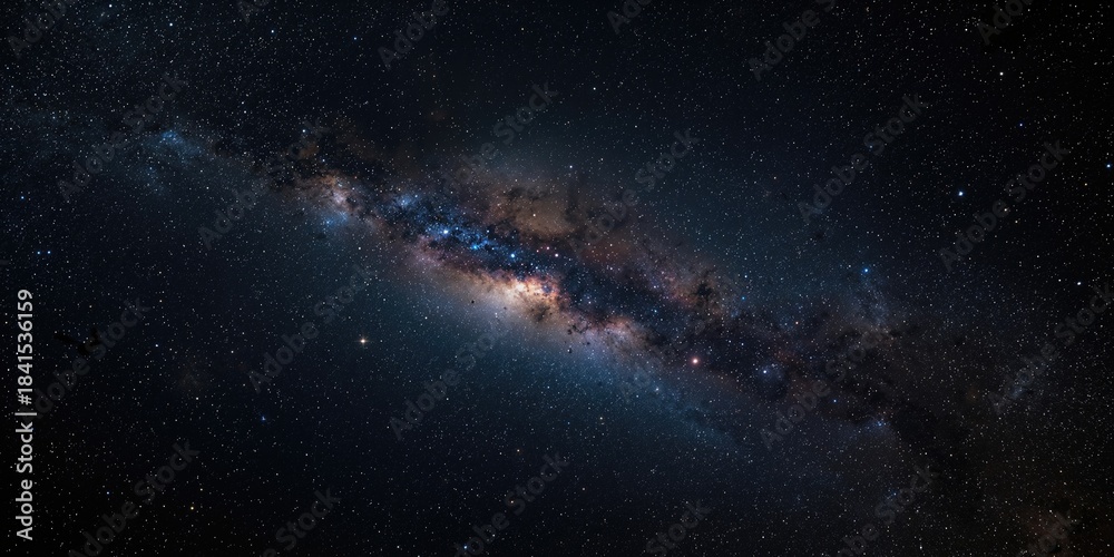 Obraz premium Starry sky background with vibrant stars, suitable for editorial header design, Earth Day